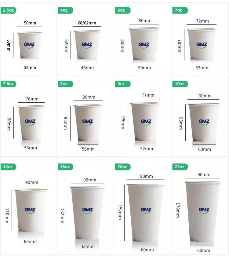 Single wall paper cups 