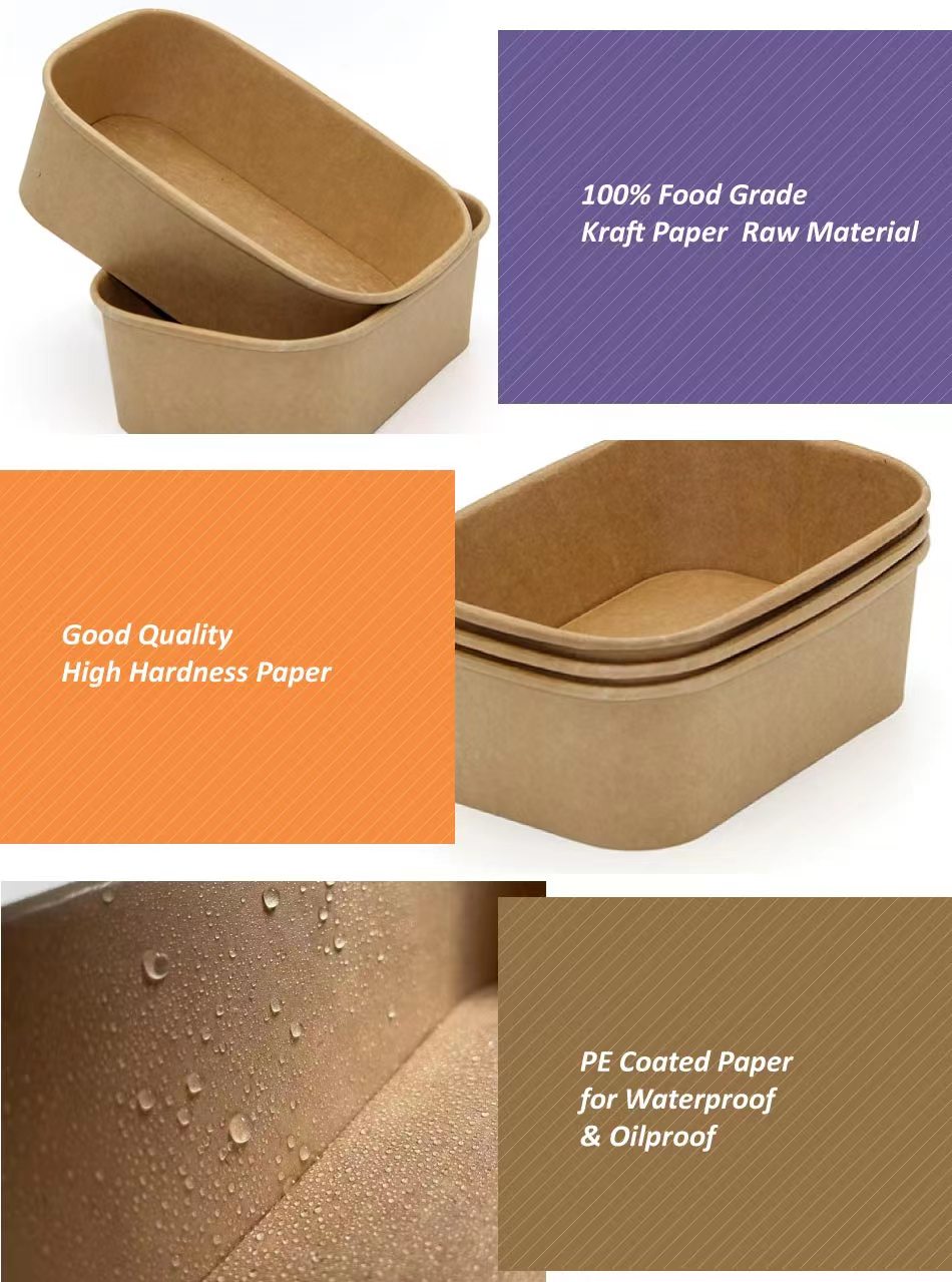 Take out Kraft Paper Container Box