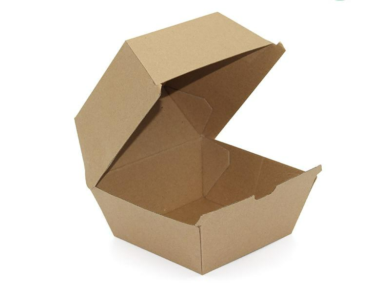 Kraft paper hamburger box 