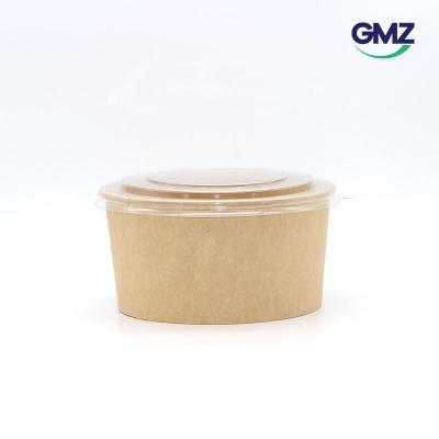 Round Craft Paper Salads Bowl With Lid
