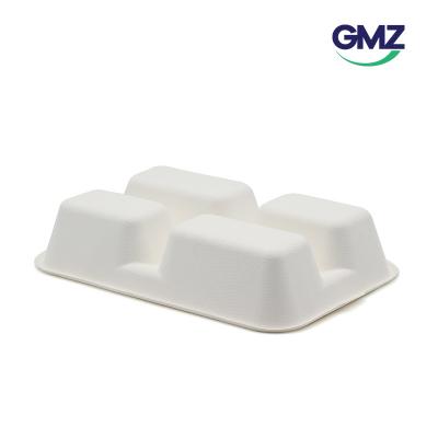 Sugarcane bagasse compartment lunch tray