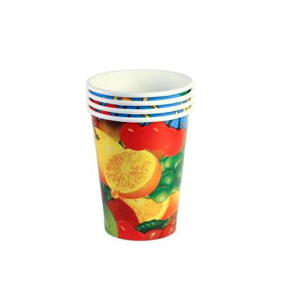 16oz custom patterns paper cold drink cup